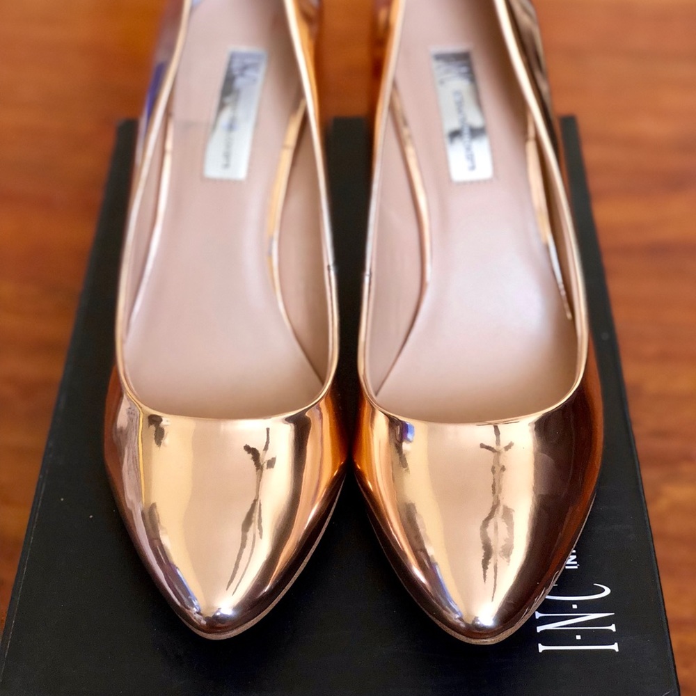 INC Rose Gold Heels. Size 8.5.